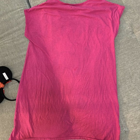 Disney Tall Womens Pink Minnie Mouse Short Sleeve T-shirt XL & Headband - Picture 11 of 11